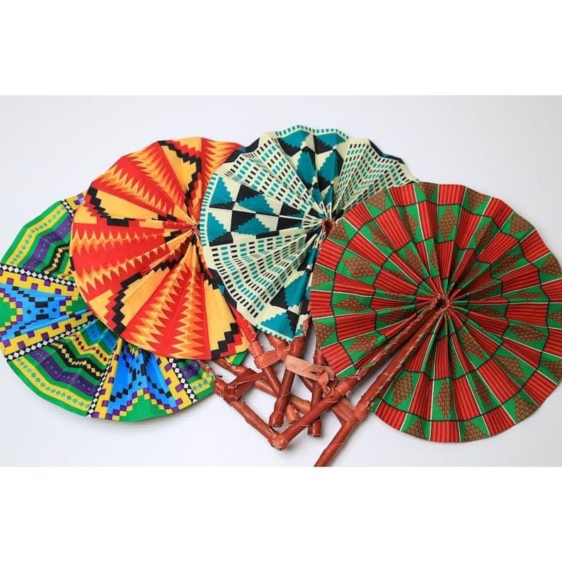 African Print Design Fan