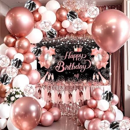 Party Decoration Set – Gold & Pink